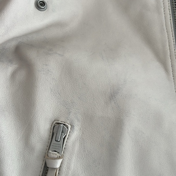 EUC Lambskin All Saints Dalby Slim Fit Leather Biker Jacket - Picture 11 of 11